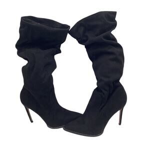 Mix No. 6 Women's Black Slouch Booties Size 10M‎ Mid-Calf Pointed Toe